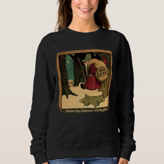 Same-Day Delivery Vintage Santa. Sweatshirt