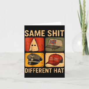 Same Different Hat Retro Vintage Funny Jokes Men W Card