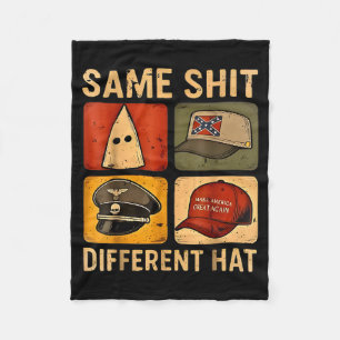 Same Different Hat Retro Vintage Funny Jokes Men W Fleece Blanket