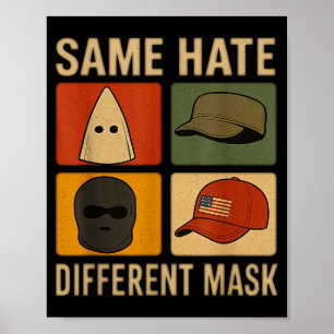 Same Different Hat Retro Vintage Funny Jokes Men W Poster