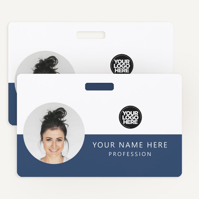 Same Front and Back | Employee Photo, Logo, Name ID Badge (Creator Uploaded)