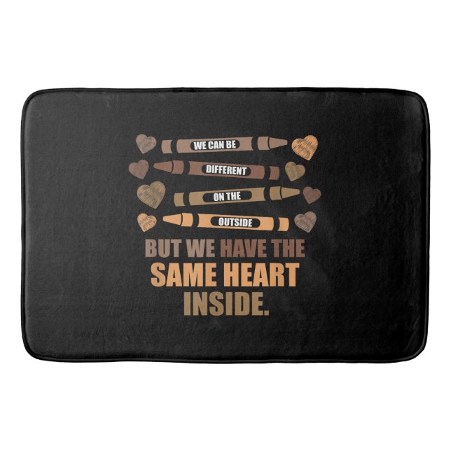 Same Heart Black History Month African American Bath Mat (Front)