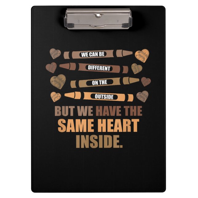 Same Heart Black History Month African American Clipboard (Front)