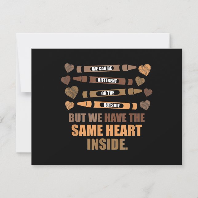 Same Heart Black History Month African American Invitation (Front)