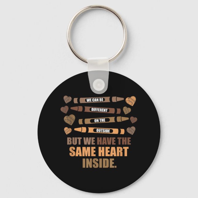 Same Heart Black History Month African American Key Ring (Front)