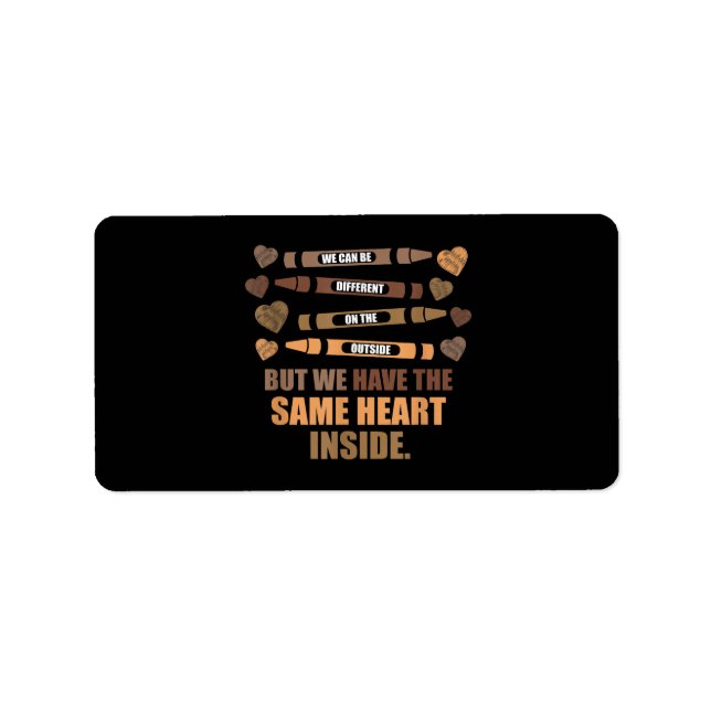 Same Heart Black History Month African American Label (Front)