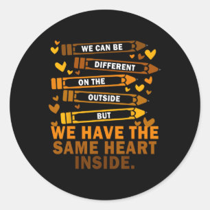 Same Heart Black History Month African American Wo Classic Round Sticker