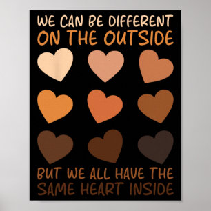 Same Heart Inside Black History Month Candy Heart  Poster