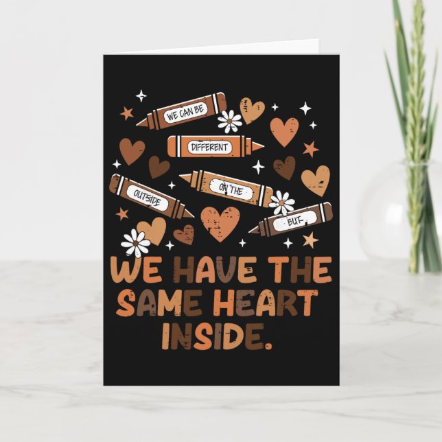 Same Heart Inside Juneteenth Black History Month W Card (Front)