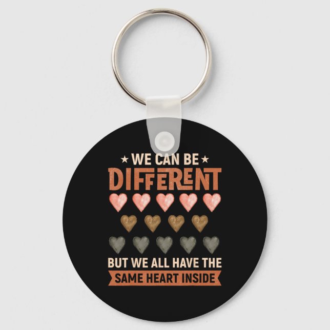 Same Heart Inside Juneteenth Black History Month W Key Ring (Front)