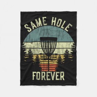 Same Hole Forever Funny Disc Golf Bachelor Party  Fleece Blanket
