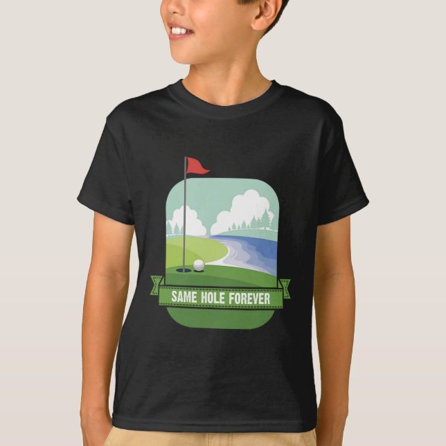 Same Hole Forever Funny Golf Bachelor Party Pre We T-Shirt (Front)