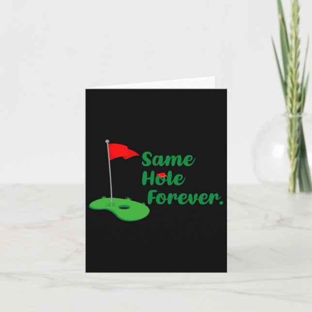 Same Hole Forever Golf Bachelor Party Bachelorette Card (Front)