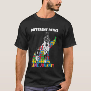 Same Journey Mother Son Autistic Boys Autism Aware T-Shirt