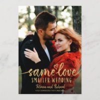 Same Love Cute Heart Downsize Wedding Photo