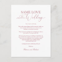 Same Love Downsize Wedding Simple Elegant