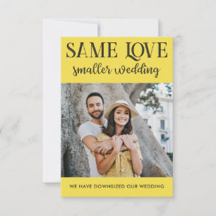Same love smaller wedding downsized simple photo
