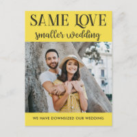 Same love smaller wedding downsized simple photo