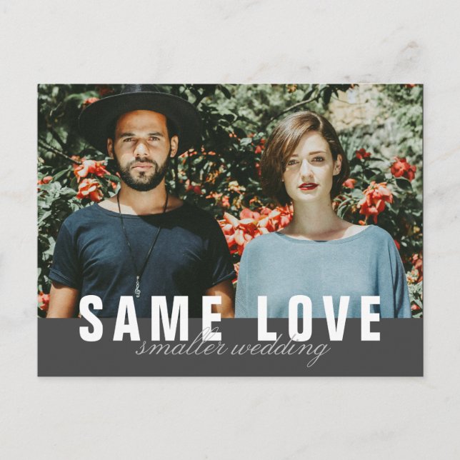 Same Love Smaller Wedding Photo Announcement (Front)