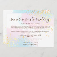 Same Love Smaller Wedding Script Pink Teal Gold