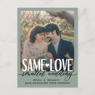 Same Love Smaller Wedding Wedding Update Announcement Postcard