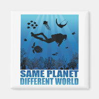 Same Planet Different World Scuba Diver