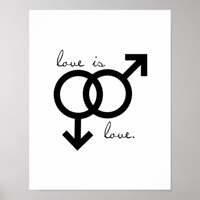 Same-Sex Love is Love (men) Poster (Front)