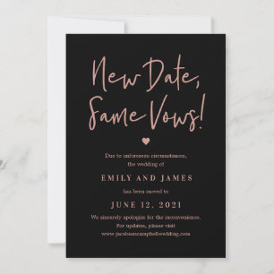 Same Vows EDITABLE COLOR Change The Date Card