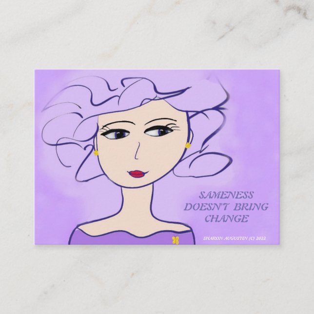 SAMENESS DOESN'T BRING CHANGE BUSINESS CARD (Front)