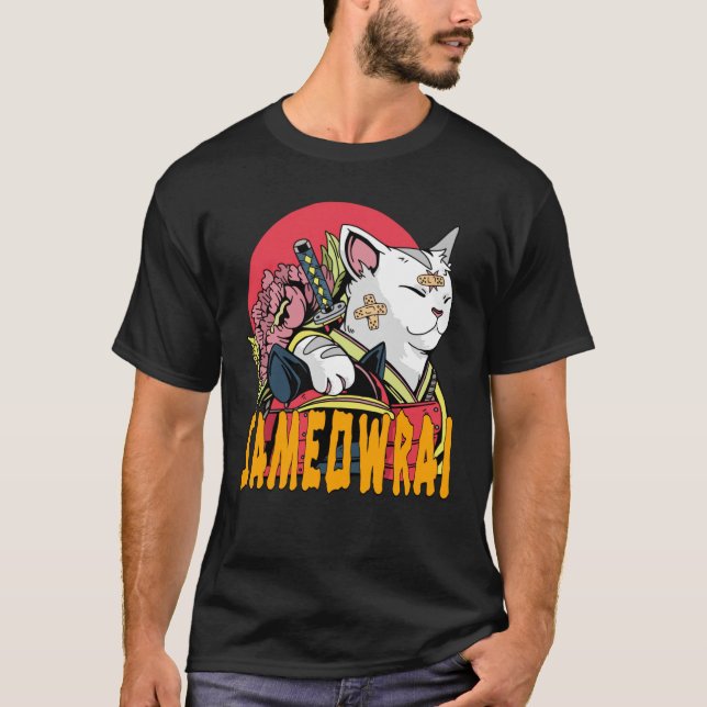 Sameowrai - Cat Samurai T-Shirt (Front)