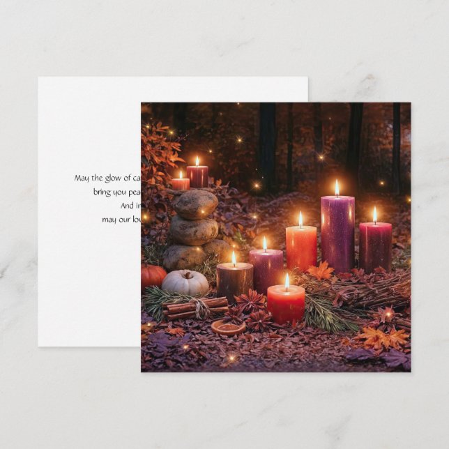 Samhain Beautiful Candles Outdoors (Front/Back)