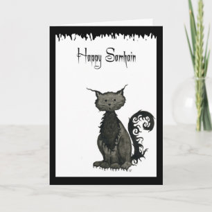 Samhain Cat Greeting Card