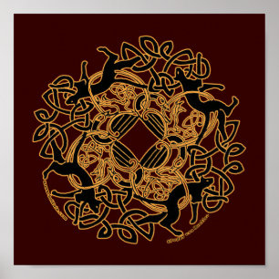 Samhain Cats Celtic Art Prints