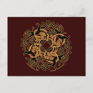 Samhain Celtic Cats Knotwork Postcards