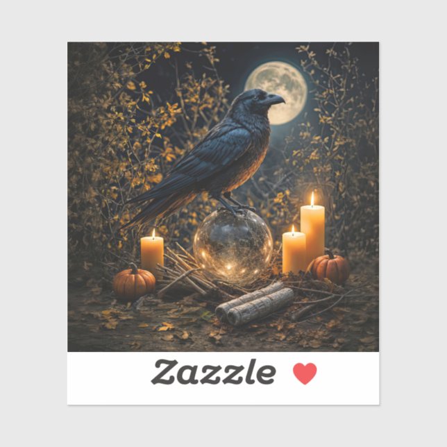 Samhain Inspired Raven Mystical Moon (Sheet)