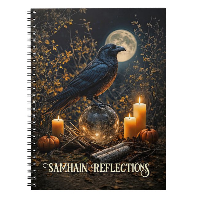 Samhain Journal with Raven and Moon (Front)