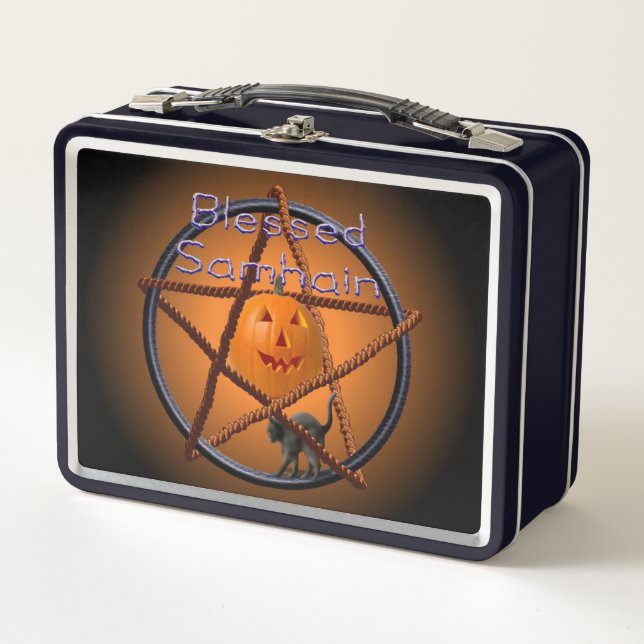 samhain pentacle metal lunch box (Front)