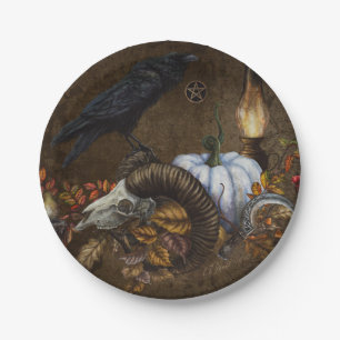 Samhain Raven Paper Plate
