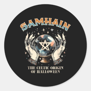 Samhain Wheel Of The Year Pagan Celtic Origin Of Classic Round Sticker