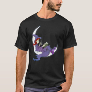 Samhain Witches Books Coffee Cats Halloween T-Shirt