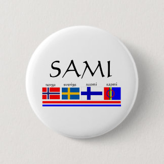 Sami and Scandinavian flags 6 Cm Round Badge
