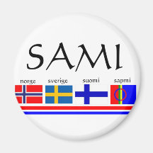 Sami and Scandinavian flags