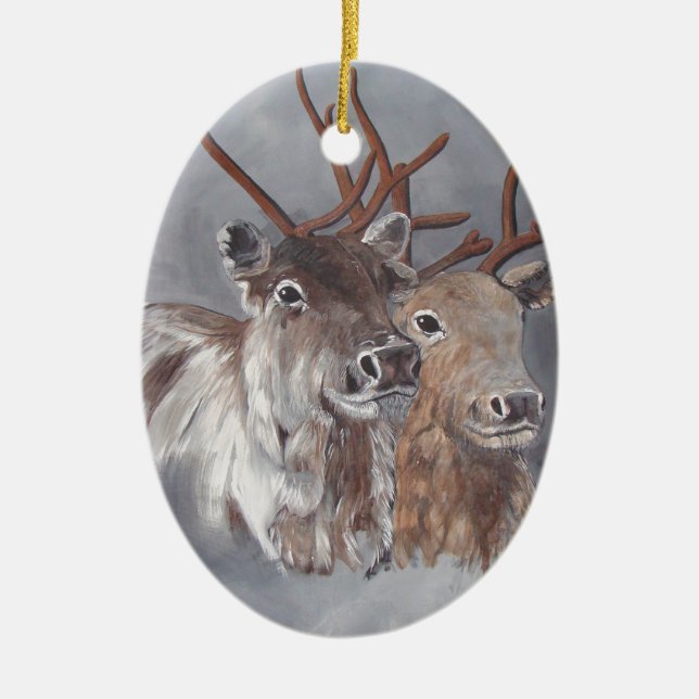 Sami inspiration ceramic tree decoration (Front)