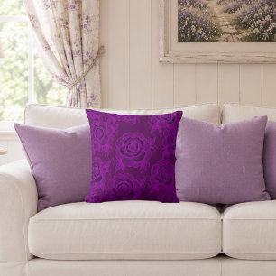 Sami 💜 Purple Baroque Floral Cushion