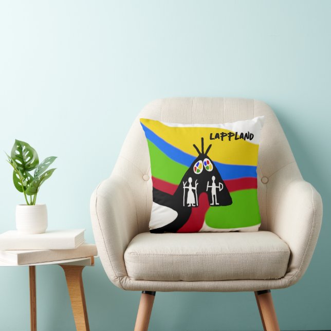 Samisk design unik kudde med text cushion (Chair)