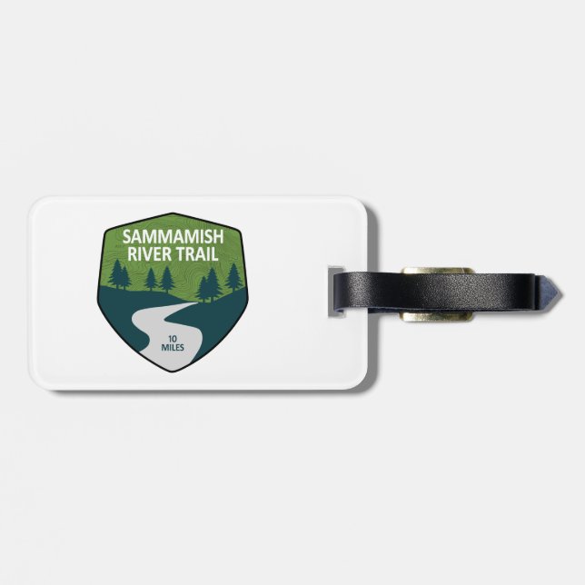 Sammamish River Trail Washington Luggage Tag (Back Horizontal)