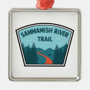 Sammamish River Trail Washington Metal Tree Decoration