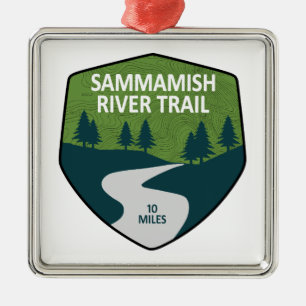 Sammamish River Trail Washington Metal Tree Decoration