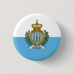 Sammarinese Flag, Flag of San Marino 3 Cm Round Badge
