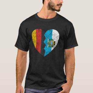 Sammarinese German Flag Heart Germany San Marino T-Shirt